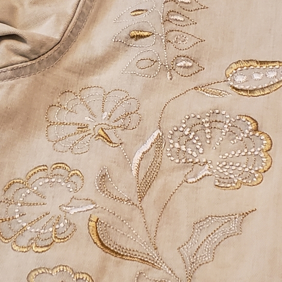 Coldwater Creek Pale Blue Jacket w/ embroidery Jacket Petite Large - Picture 7 of 15